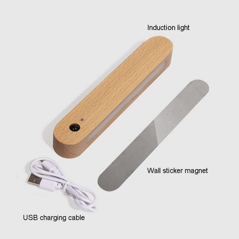 LED Sensor Wall Sconce Lamp Human Body Induction Night Light, Rechargeable Intelligent Wall Lighting Fixtures, Magnetic Attraction Wall Induction Safe Lamps for Stairs Hallway